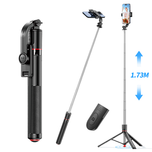 Trípode Automático Todo en Uno F02 de 1730 mm, Trípode Abierto de 68 Pulgadas con Soporte para Teléfono Desmontable, <span class=keywords><strong>Palo</strong></span> Selfie Plegable y Telescópico - Product Image 1
