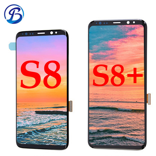 Original Super AMOLED Models Phone Screen for samsung Galaxy S8.S8 Plus Replacement Frame Smartphone Screens With Burns Discount