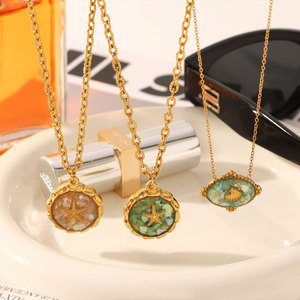 สร้อยคอจี้แฟชั่นฮาวายสำหรับผู้หญิงทำจากสแตนเลส316L 14K 18K - Product Image 3