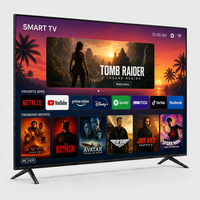 Televisor LED Inteligente Directo de Fábrica, 4K UHD, 32, 42, 55, 65 Pulgadas, 60Hz, Negro, WiFi, Venta al Por Mayor, OEM, ODM