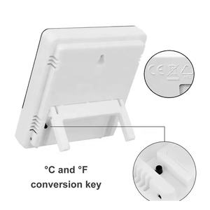 신제품 LCD 디지털 실내/실외 기상 관측소 시계 ABS 플라스틱 전자 온습도계 온도계 ODM - Product Image 1