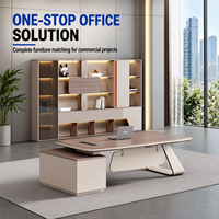 Meilleur Prix Table de Bureau de Luxe en Bois pour PDG, Table d'Ordinateur de PDG, Table de Président ou de Chef