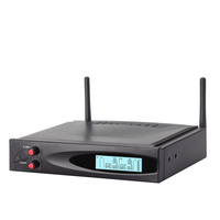 Système de microphone dynamique sans fil à double canal UHF Lane A-380 avec suppression du bruit pour utilisation en conférence