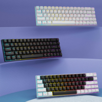 Suministro de fábrica 2000mAh Mini 68 Teclas ISO Español Teclados mecánicos para juegos para Windows Excelente producto
