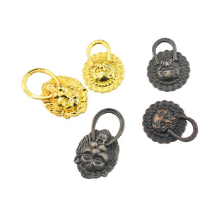 Poignées de meuble en alliage de zinc, design traditionnel, durables, pour armoire, tiroir, boîte à vin, tête de lion antique - Product Image 5