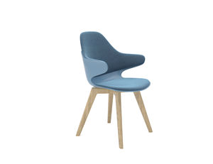 เก้าอี้สำนักงานสี่ขาทันสมัย เฟอร์นิเจอร์ไม้ราคาประหยัดสไตล์โบส พร้อมตกแต่งด้วยผ้ากำมะหยี่สำหรับห้องนั่งเล่น - Product Image 5