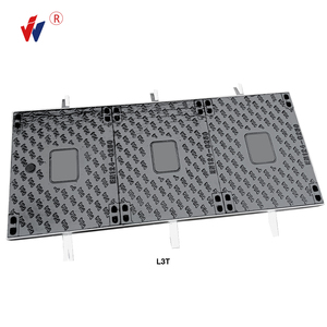Couvercle de regard carré en fonte ductile robuste L2T L3T L4T pour télécommunications EN124 GGG 500-7 C250, <span class=keywords><strong>peinture</strong></span> bitumineuse noire, certifié CE - Product Image 5