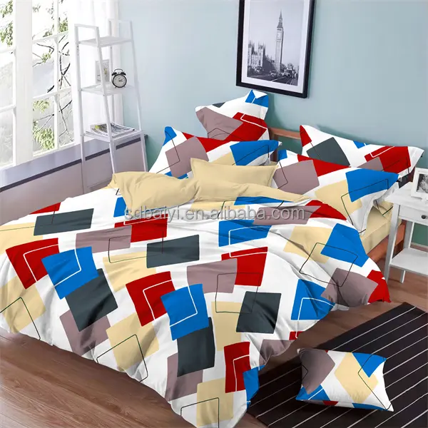 4 Stück 100% Polyester Super Soft gebürstete Mikro faser Bettlaken Bettlaken Bettwäsche Set für zu Hause