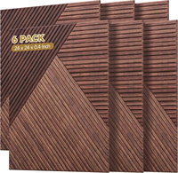 Panneau acoustique en feutre PET à grain de bois de santal rouge personnalisé, rainuré, imprimé UV, insonorisant, pour murs, plafonds, bureaux, hôtels, décoratif