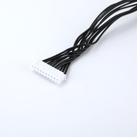 Harness Kabel Jumper Multi-Core Hitam Kustom dengan Konektor Plastik Putih Jantan ke Putih Betina untuk Papan Kontrol Elektronik
