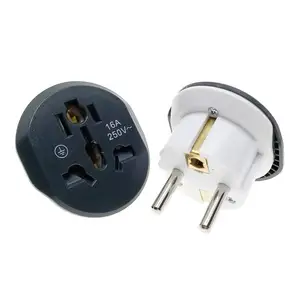 Multi Outlet AC100 ~ 250V 16A Universal UK zu Schuko Elektrischer Stecker adapter