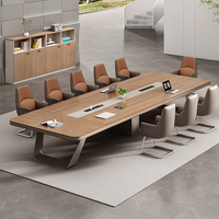 Ensemble de mobilier de bureau design moderne, table de conférence rectangulaire, style minimaliste, bureau de négociation pour hôtel, pour usage professionnel