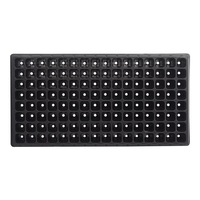 Plateaux de semis carrés en PS pour une meilleure croissance des succulentes, plateaux de pépinière réutilisables en plastique épaissi 150g 128 cellules, écologiques 4cm