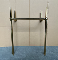 Console de lavabo de salle de bain en laiton chromé doré brillant Combo pour comptoir en pierre de marbre Nature Carrara