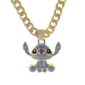 Collar <span class=keywords><strong>de</strong></span> Zirconia Elegante para Hombre, Chapado en Oro <span class=keywords><strong>de</strong></span> 14K, <span class=keywords><strong>Cadena</strong></span> Cubana con Eslabones, Forma <span class=keywords><strong>de</strong></span> Animal, Accesorio Transfronterizo, Aleación <span class=keywords><strong>de</strong></span> Zinc, Unisex, Regalo - Product Image 4