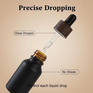 Thick Bottom 30 ml Amber Cylinder Skincare Glass Cosmetic <b>Bottle</b> with Dropper Customized <b>30ml</b> Glass Cosmetic Dropper <b>Bottle</b> - Product Image 3