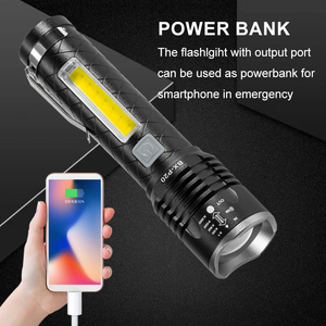Lampe de poche LED super lumineuse COB Side White Red Light 15W LED Rechargeable <span class=keywords><strong>3000</strong></span> <span class=keywords><strong>Lumens</strong></span> Outdoor Emergency 4 Modes Zoomable Torch - Product Image 4
