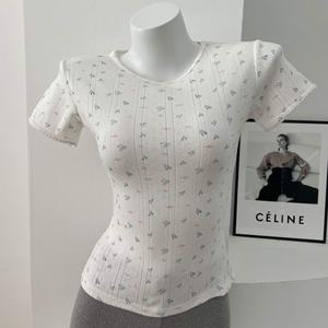 T-shirt pour femme à manches courtes, imprimé personnalisé de qualité supérieure, couleur unie, style décontracté du Bangladesh, <span class=keywords><strong>tissu</strong></span> tricoté pour l'été - Product Image 4