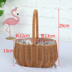 Wholesale Hand-woven <b>Flower</b> <b>Basket</b> Household Goods Fresh Natural Garden Rattan Storage Decoration - Product Image 6