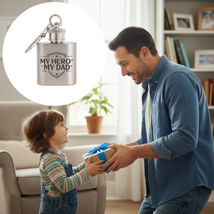 Stainless Steel Flask 1 Oz Portable Keychain Mini Flask For Spirits Men Gift - Product Image 2