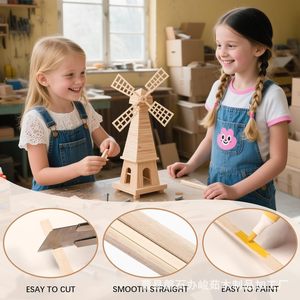 Wooden Stick Craft <b>Kit</b> A427 Natural Color Round Sticks For <b>DIY</b> Handmade Projects Children And Adults - Product Image 4