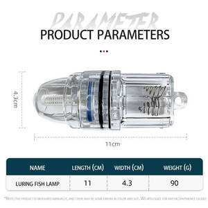 Luz de Pesca de Profundidad, Plástico Transparente, Funciona con Pilas AA, Luz LED Subacuática para Pesca de Arrastre en Agua Salada y Dulce - Product Image 5