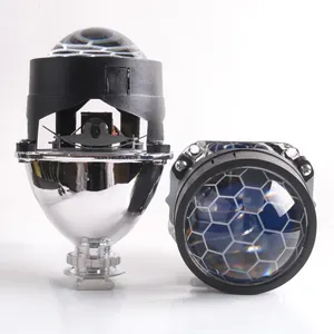 Sanvi lampu depan mobil MINI, lampu depan mobil MINI lensa proyektor xenon Bi coating biru 2.5 inci H4 H7