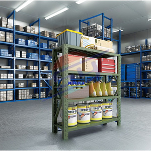 Étagères de rangement de taille moyenne Support de <span class=keywords><strong>palettes</strong></span> en acier sans bouchon en métal épaissi Supports de rayonnage d'entrepôt réglables - Product Image 5