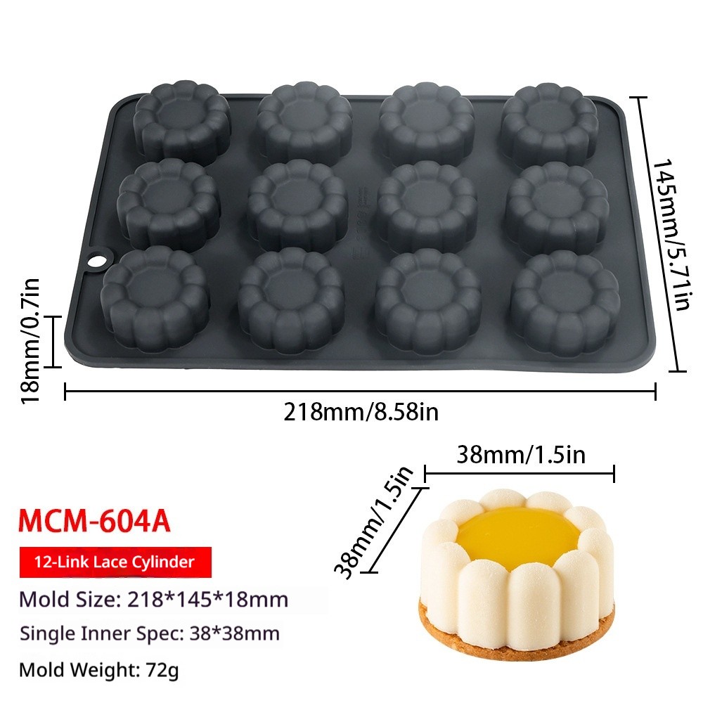 (12 cylindres dentelle 72g) mcm-604a noir