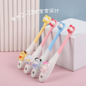 Cepillo de dientes con dibujos animados para niños, cerdas suaves de plástico para bebés de 3 a 12 años, cuidado de protección dental con cabezal pequeño ultrafino - Product Image 4