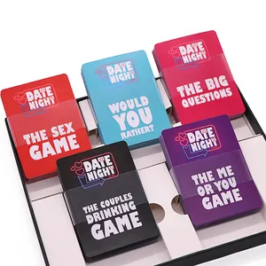 Jeu de cartes avec impression personnalisée logo vierge en plastique jeux de cartes jeu pour couples date nuit sexe adulte buvant jeu de cartes personnalisé avec boîte