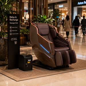 เก้าอี้นวดไฟฟ้าเชิงพาณิชย์ รุ่น Public Panaseima Shiatsu Recliner แบบ SL Track ระบบ Zero Gravity - Product Image 2