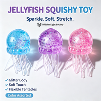 Jouets de décompression souples à succès : Méduse Squishies, Balle anti-stress pour activités de plein air
