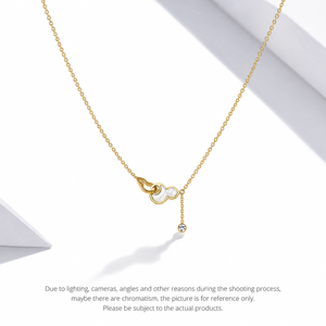 Collier pendentif en alliage plaqué or avec zircon cubique, chaîne serpent minimaliste, unisexe, à porter au quotidien - Product Image 1