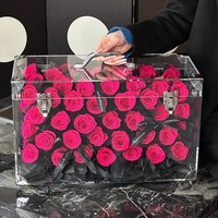 Premium Rose vraie fleur Table à thé bricolage anniversaire boîte-cadeau fleur éternelle décoration haut de gamme pour les filles préservées nouvel an