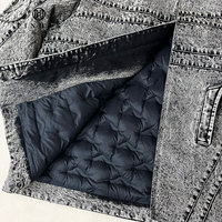 2024 usine en gros de haute qualité Denim tissu grande taille extérieur doudoune manteau vêtements d'extérieur personnalisé manteau bouffant pour hommes