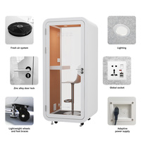 Cabine d'enregistrement vocale portable, studio insonorisé, pod de bureau absorbant le son pour podcasts et appels professionnels