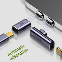 100W Adaptor USB Magnetik Tipe C USB 4.0 40Gbps Transfer Data 8K 60Hz Konverter Video untuk MacBook Pro Air Laptop Ponsel Pintar