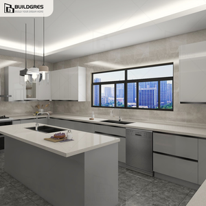 Buildgres contemporanea RTA armadi da cucina <span class=keywords><strong>con</strong></span> <span class=keywords><strong>cappa</strong></span> in acciaio inox isola centrale e cassetti Soft-Close elettrodomestici da incasso - Product Image 6