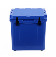 Glacière isotherme rotomoulée en PE de 45 QT avec roues, portable, pour camping, plage et pêche en extérieur
