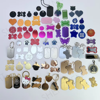 Vente en gros d'étiquettes pour animaux de compagnie nouvellement multi-formes en aluminium ou en acier inoxydable double face étiquettes de chien de sublimation blanches vierges