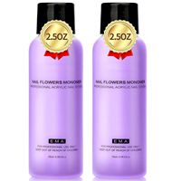 1 flacon de 75 ml de monomère liquide acrylique transparent pour ongles, poudre acrylique