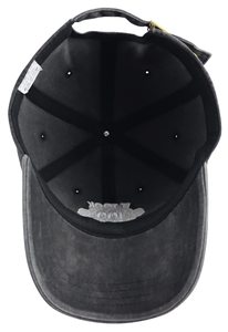 Gorra de Estilo Urbano Deportiva Vintage de 6 Paneles, Sin Estructura, de Mezclilla Negra Desgastada, Ajustable, con Bordado 3D 'DAD' - Product Image 4