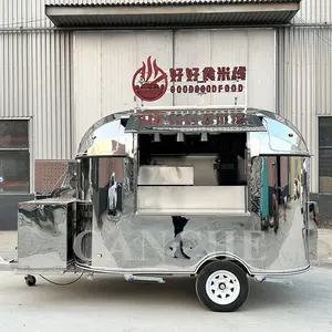 Carrinho comercial de churros para churrasco, caminhão de comida rebocável para cozinha, cozinha totalmente equipada para venda