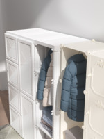 Armoire moderne Offres Spéciales en plastique pliable portable Armoire Chambre à coucher Placard