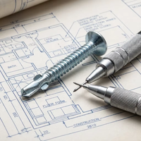Zinc Plated Wing-Tip Self-Drilling Screw Flat Head Phillips Drive Carbon Steel Wood to Metal SDS Fastener Screws
