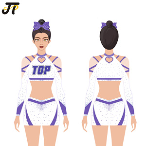 Tùy Chỉnh Cổ Vũ Đồng Phục Cho Cô Gái Trống Polyester & Spandex Áo Sơ Mi Tops Sexy Thiết Kế Tự Làm Thăng Hoa Kích Thước 10 Pcs - Product Image 1