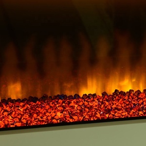 3D เตาผิงไฟฟ้าติดผนังแบบทันสมัยพร้อมไฟ LED - Product Image 4