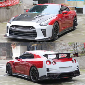 TOP Style in fibra di carbonio Body Kit per <span class=keywords><strong>Nissan</strong></span> <span class=keywords><strong>GT</strong></span> <span class=keywords><strong>R</strong></span>/R35 nuova condizione include paraurti anteriore minigonne laterali posteriore paraurti posteriore alettone - Product Image 3