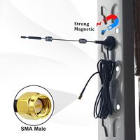 Antenne WiFi double bande 2,4 GHz 5 GHz 5,8 GHz 9dBi Base magnétique Antenne MIMO pour routeur WiFi Routeur sans fil Passerelle Réseau